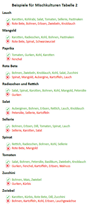 Beispiele-Mischkulturen